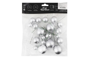 Топер д/торту Кулька срібло 20шт