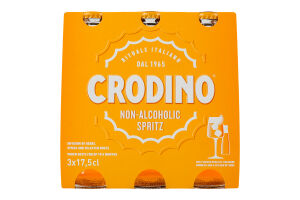 Напій безалкогольний газований на ароматизаторах аперитивний Spritz Crodino к/у 3х0.175л