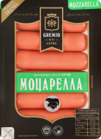 Сосиски С сыром Моцарелла Gremio в/с лоток 280г