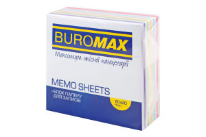 Блок паперу д/записів Зебра 90*90мм Буромакс