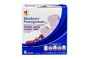 Ahold Frozen Greek Yogurt Bars Blueberry Pomegranate - 6 CT