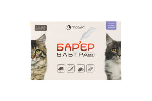 Краплі інсектоакарицидні д/котів Бар'єр Ультра 4*1мл Продукт