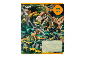 Тетрадь ученическая школьная в клеточку 12 листов №ZB25.1751K Dino Kids line ZiBi 1шт
