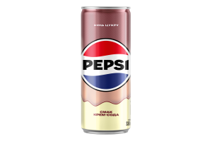 Напиток безалкогольный сильногазированный на ароматизаторах с подсластителями бескалорийный Крем-сода Pepsi ж/б 330мл