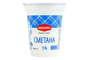 Сметана 15% РадиМо ст 300г