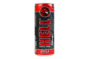 Напиток энергетический безалкогольный газированный пастеризованный со вкусом яблока и тутти-фрутти Strong Hell ж/б 250мл