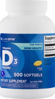 CareOne Vitamin D3 1000IU Softgels - 500 CT