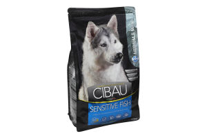 Корм сухий повнораціонний для дорослих собак Sensitive fish Medium&Maxi Cibau Farmina м/у 2.5кг