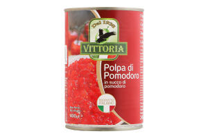 Помідори перетерті VITTORIA Polpa di Pomodoro, ж/б, 400г, 24шт/ящ