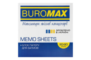 Блок паперу д/нотаток білого не склеєного 90*90*30мм Buromax