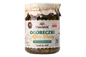 Огурцы маринованные пастеризованные After party Dworek с/б 510г