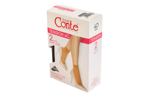 Носки женские Conte elegant Tension 40den 23-25 nero 2пары