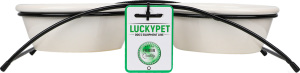 Миска д/собак та котів 2*350мл кераміка подвійна на металевій підставці Lucky Pet