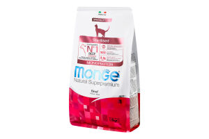 Корм сухой сбалансированный для стерилизованных котов с говядиной Monoprotein Natural superpremium Monge м/у 1.5кг