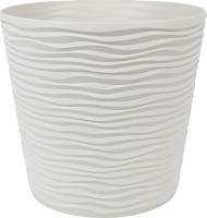 Горщик д/квітів Фьюжн 3,5л біла троянда з вставкою низький d20*18см арт115088 Алеана