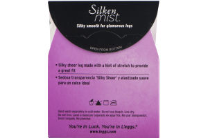 L'eggs Silken Mist Pantyhose Q Control Top Sikly Sheer Leg Sun Biege