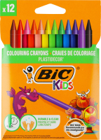 Крейда воскова кольорова Plastidecor Kids BiC 12шт
