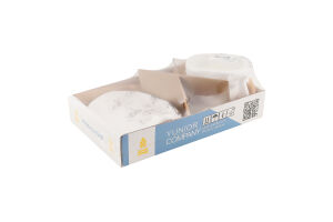 Свічка Обличчя біла гіпсове кашпо на 24години 15*12*9см Строїч