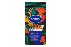 Кава натуральна смажена мелена Brazil Mogiana Gemini в/ґ в/у 250г