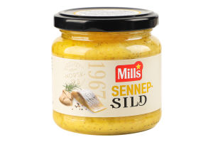 Оселедець Mills в гірчичному соусі з цибулею