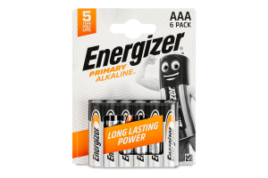 Батарейка AAA 1.5V LR03 Primary alkaline Energizer 6шт