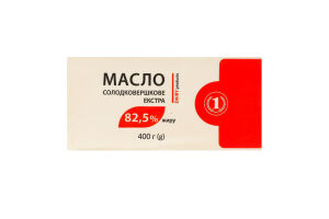 Масло 82.5% солодковершкове Екстра ТМ "1" м/у 400г