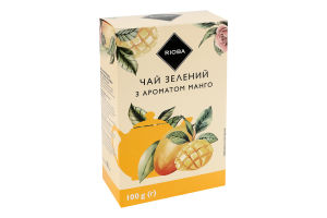 Чай зелений байховий з ароматом манго RIOBA к/у 100г