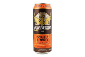Пиво спеціальне 500мл 6.5% темне пастеризоване Double ambree Grimbergen з/б