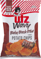 Utz Wavy Baby Back Ribs Potato Chips Family Size