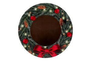 Коробка д/цукерок кругла дерево 20*6см в асортименті Цицак