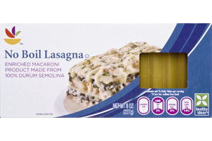 Ahold No Boil Lasagna Macaroni