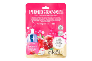Маска д/обличчя Відновлююча з екстрактом гранату тканинна 25мл Екель