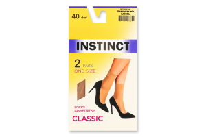 Шкарпетки жіночі Instinct Classic 40den 23-25 natural 2пари