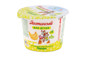 Паста сиркова 3.9% для дітей від 6міс з наповнювачем фруктовим Банан Яготинське для дітей ст 90г