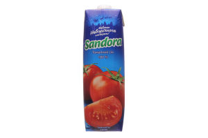 Сок восстановленный стерилизованный с солью томатный Sandora т/п 950мл