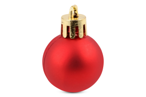Куля новорічна червона пластик d3см №YLL001 Greenwich Products Co. Limited 1шт