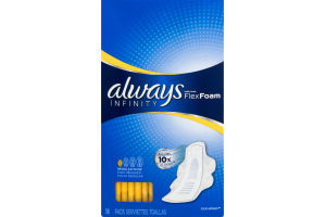 Always Infinity FlexFoam Pads Regular - 36 CT