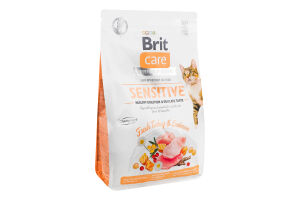Корм сухий для котів Fresh Turkey&Salmon Sensitive Care Brit м/у 2кг