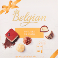 Конфеты шоколадные с пралине со вкусом тирамису The Belgian к/у 200г