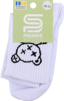Носки детские с высокой резинкой Premier Socks Тени характера 20-22 белый