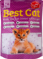 Наполнитель силикагелевый для кошачьих туалетов с ароматом лаванды Best Cat 3.6л