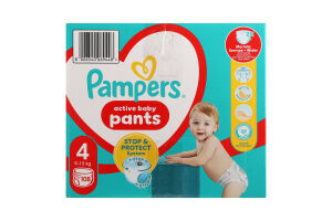 Трусики-підгузники для дітей 9-15кг 4 Pants Pampers 108шт