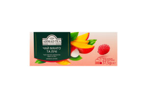 Чай черный байховый мелкий с ароматом манго и личи Ahmad Tea к/у 25х1.5г