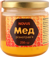 Мед натуральный цветочный разнотравье полифлорный Novus с/б 250г