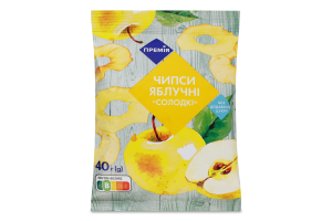 Чипси яблучні сушені різані Солодкі Премія м/у 40г
