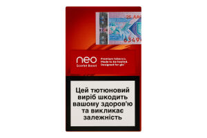 Виріб тютюновмісний для електричного нагрівання з фільтром Neo Demi Scarlet boost 20шт