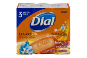 Dial Marula Oil Infused Beauty Bar with Moisturizers - 3 CT