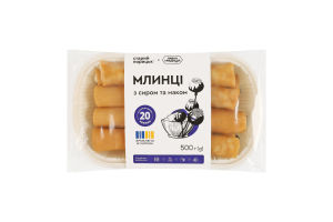 Блины замороженные с творогом и маком Старий Порицьк лоток 500г