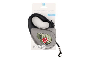 Повідець-рулетка д/собак до 25кг Мілітарі світловідбиваюча стрічка р.M L5м 382-4026 Ваудог