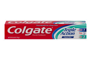 Colgate Triple Action Fluoride Toothpaste Original Mint